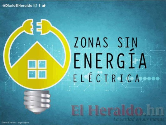 Zonas de Honduras sin electricidad este domingo 7 de febrero