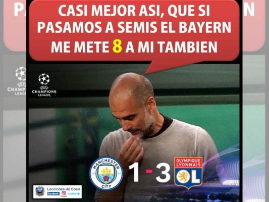 Los divertidos memes que dejó la eliminación del Manchester City en la Champions League