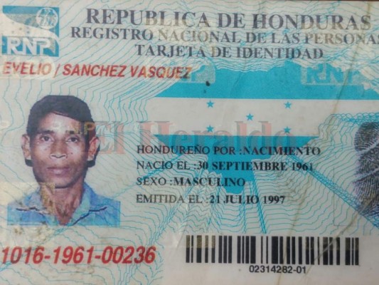 Evelio Sánchez Vásquez es una de las personas asesinadas en Opalaca, Intibucá.