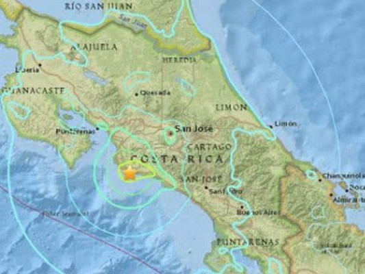 Sismo de magnitud 6,0 remece el sur de Costa Rica&nbsp;&nbsp;
