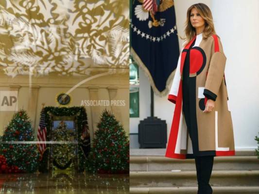 Melania Trump devela decoraciones navideñas en la Casa Blanca