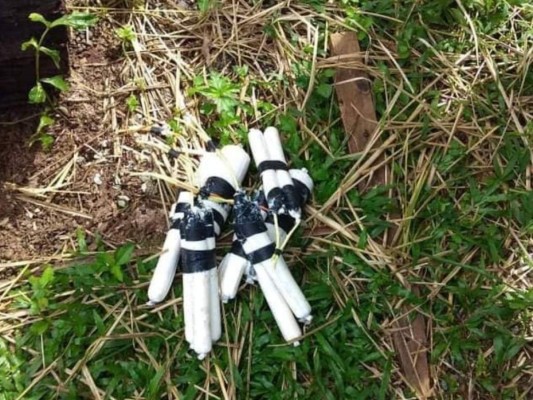 Decomisan explosivos con los que pretendían quemar una casa en La Ceiba