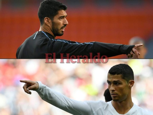 Luis Suárez y Cristiano Ronaldo medirán sus fuerzas en los octavos de final del Mundial de Rusia 2018. Foto:AFP