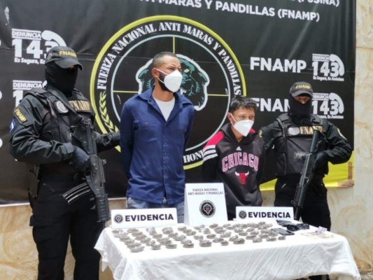 Caen 'El Nini' y 'Barba Juca' durante operativo en Siguatepeque, Comayagua