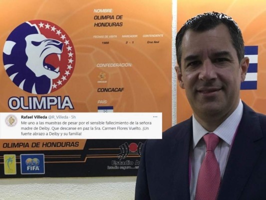 El presidente de Olimpia se solidariza con Deiby Flores por la muerte de su madre&nbsp;&nbsp;