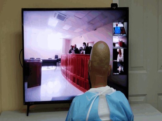 Así se realizó la primera audiencia virtual en Honduras (Fotos)