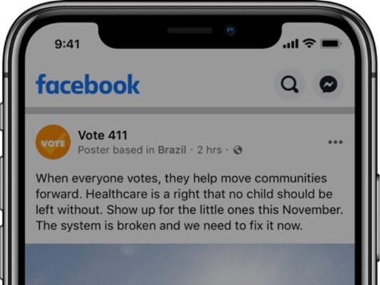 Facebook etiquetará origen de mensajes políticos