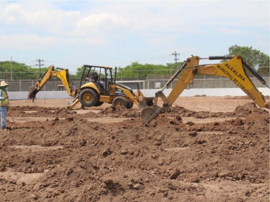 Así avanzan las labores de remodelación del estadio Carlos Miranda de Comayagua (Fotos)