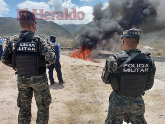 Incineran casi 400 kilos de cocaína en la capital de Honduras (FOTOS)