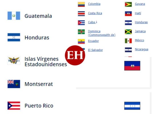 Así aparece representada Honduras en las páginas oficiales de la FIFA, ONU y OEA, por lo que se deberá hacer la debida rectificación, según los expertos. Fotos: Capturas de pantalla