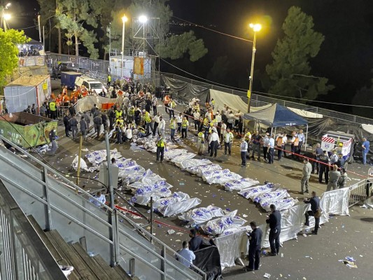 Estampida en celebración religiosa en Israel deja 44 muertos  