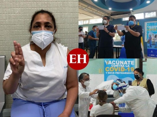 Con mucha esperanza y alegría médicos reciben vacuna contra covid-19 en Honduras (Fotos)