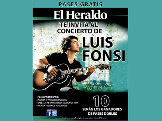 Participa en el sorteo de pases al concierto de Luis Fonsi