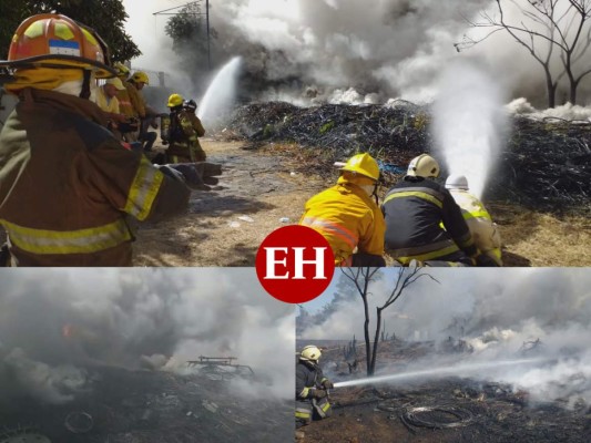 Columnas de humo tóxico y escombros, las imágenes del incendio en Las Tapias