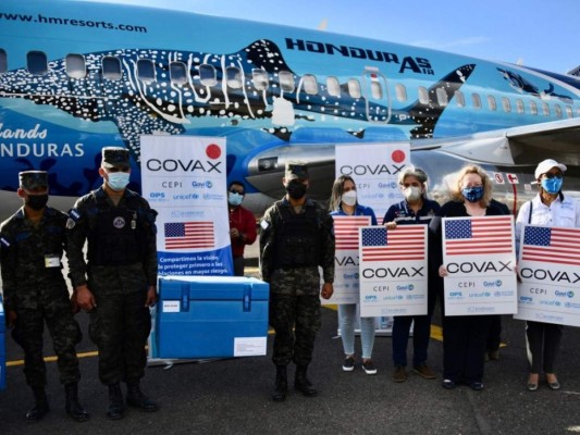 Honduras: Llega lote de 250 mil vacunas anticovid donadas por Estados Unidos