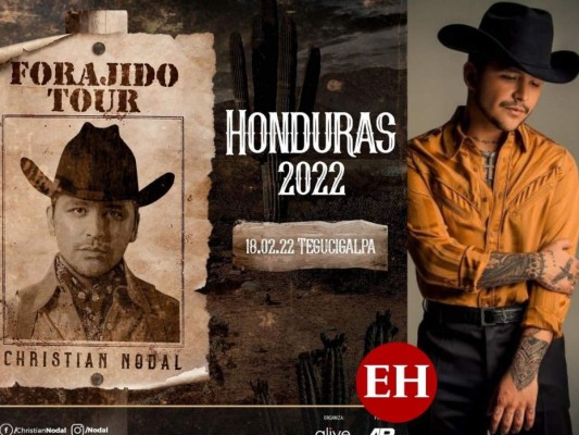 Christian Nodal confirma concierto en Honduras: 'Les mando un abrazo'