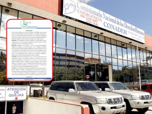 Conadeh pide prudencia a las fuerzas políticas y que se respete procedimiento