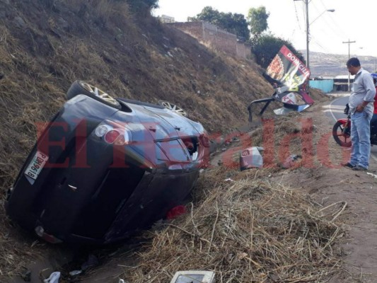 Un herido deja accidente de tránsito en la carretera que conduce al departamento de Olancho