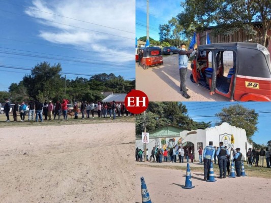 En vehículo, mototaxi o caballo: Así llegó a votar la gente en Santa Ana, Ojojona y Sabanagrande