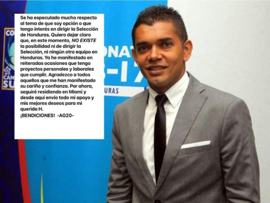 Amado Guevara: 'No existe la posibilidad ni el interés de dirigir a la Selección'