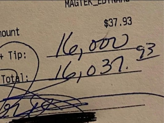 Cliente deja propina de 16,000 dólares en New Hampshire&nbsp;&nbsp;