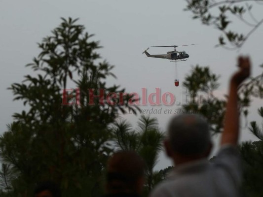 Las infernales imágenes del incendio que consume el bosque de la capital de Honduras