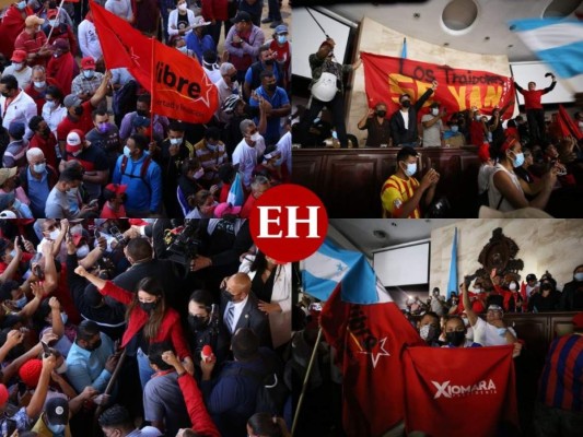 Algarabía en el Congreso tras llegada de Xiomara Castro para reconocer a Luis Redondo