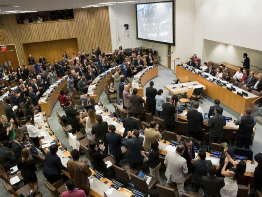 La reunión informal de ONU se llevó a cabo este lunes en Estados Unidos, el cual dijo que Venezuela es un 'estado narco'. Foto:AP