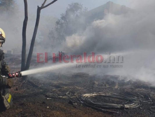 Columnas de humo tóxico y escombros, las imágenes del incendio en Las Tapias
