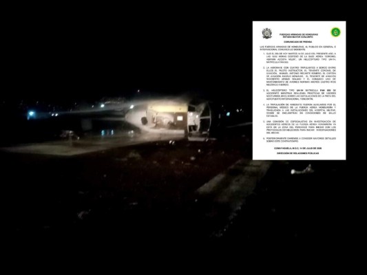 En recuperación tripulantes de helicóptero que se desplomó en Toncontín&nbsp;&nbsp;