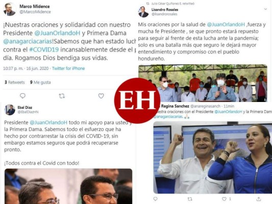 Funcionarios, correligionarios y amigos muestran su apoyo a JOH