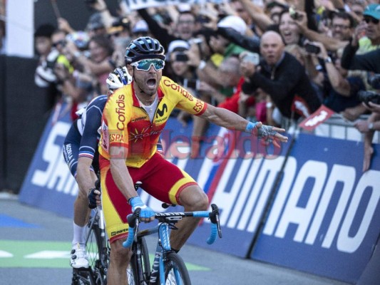 El español Alejandro Valverde se proclama campeón del mundo de ciclismo