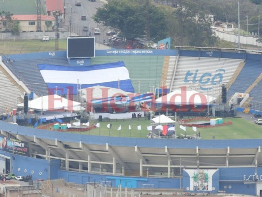 Realizan mantenimiento del estadio Nacional para juramentación del presidente Juan Orlando Hernández