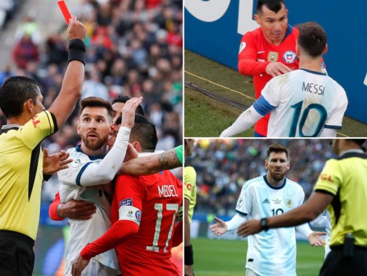 En 10 fotos: Así fue la falta por la que Leo Messi fue expulsado ante Chile en Copa América