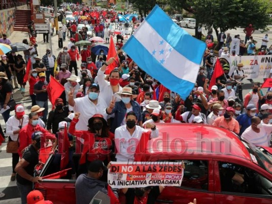 '¡No a las ZEDE!': Libre realiza manifestación en el marco del Bicentenario