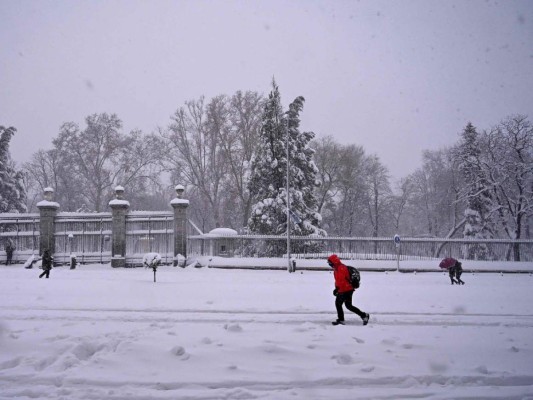 Limpieza en las calles de Madrid tras la nevada Filomena (FOTOS)  
