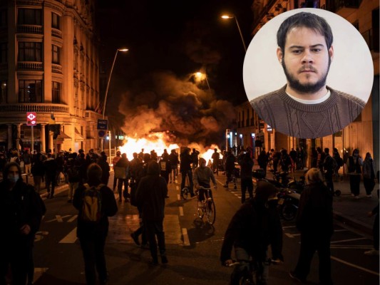 Decenas de detenidos en protestas tras captura del rapero Pablo Hasél&nbsp;&nbsp;