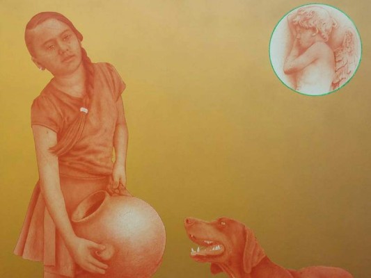 Donde el cielo y la tierra se juntan para compartir la luna