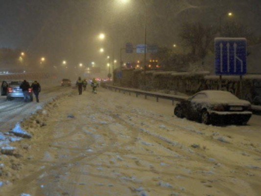 Limpieza en las calles de Madrid tras la nevada Filomena (FOTOS)  