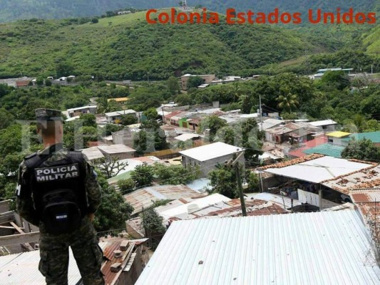 Las colonias de la capital de Honduras invadidas por la pandilla 18
