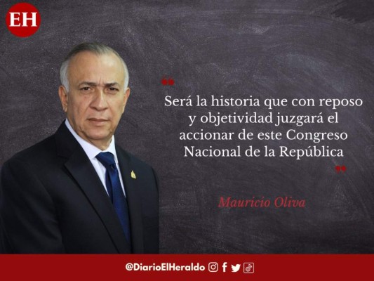 Frases de Mauricio Oliva durante su discurso de despedida en el Congreso Nacional