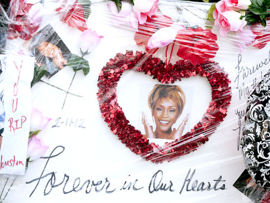 Grandes estrellas despiden a Whitney en funeral privado