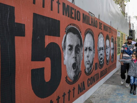 Protestan contra Bolsonaro al superar Brasil 500,000 muertes&nbsp;&nbsp;