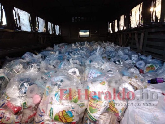¿Qué alimentos llevan los sacos solidarios que se entregan en Honduras?&nbsp;&nbsp;