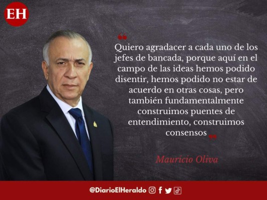 Frases de Mauricio Oliva durante su discurso de despedida en el Congreso Nacional