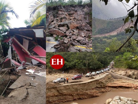 Lugares que se convirtieron en zona de riesgo por derrumbes tras tormentas que azotaron Honduras (FOTOS)