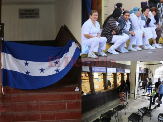 FOTOS: Asambleas informativas en el sector salud de Honduras castigan con larga espera a pacientes