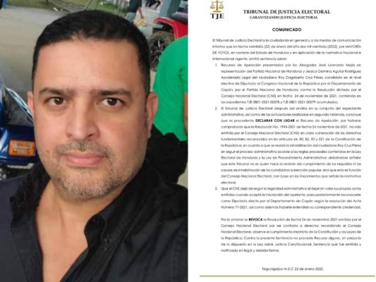 TJE admite recurso a favor de diputado que CNE excluyó por parentesco con Rolando Argueta