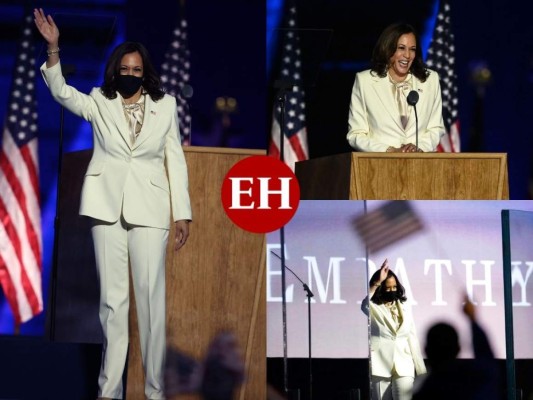 FOTOS: Así fue la puesta en escena de Kamala Harris en su primer discurso