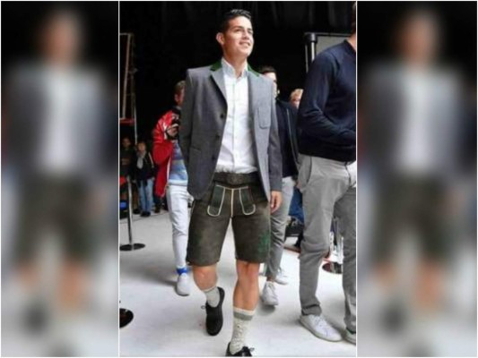 El jugador del Bayern Munich, James Rodríguez, vestido de bávaro. (Foto: Redes)